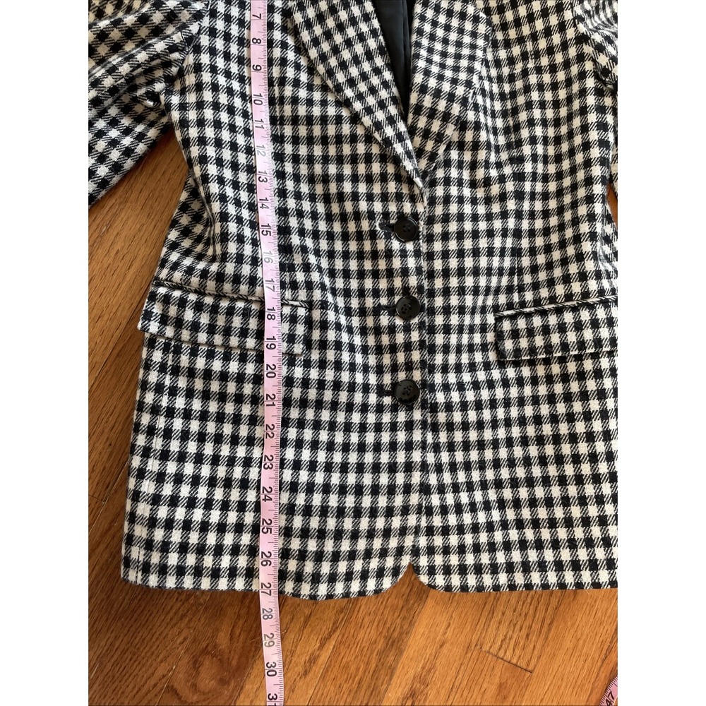 Vintage Y2K Sweet‎ Suit Houndstooth Blazer Long Sz 6 Preppy Oversized Workwear - Picture 10 of 10